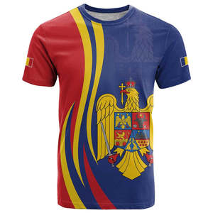 Maglietta personalizzata Romania Independence Day T-Shirt Golden Eagle con rose all'ingrosso Oversize personalizzato il <span class=keywords><strong>tuo</strong></span> <span class=keywords><strong>nome</strong></span> e Logo - Product Image 4
