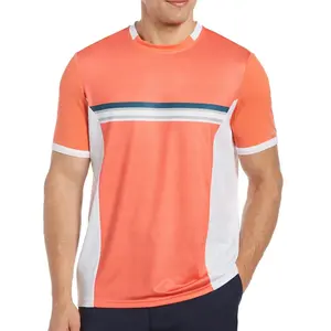 Özel OEM logosu yuvarlak boyun tişörtleri spor koşu spor giyim T Shirt tasarımları kriket forması