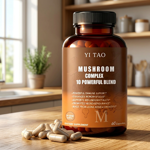 Service OEM de capsules de suppléments à base de champignons contenant des capsules d'extrait de 10 types de champignons avec extrait de champignon reishi - Product Image 1