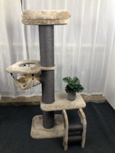 Longnew पालतू नए Katzenbaum बिल्ली पेड़ बड़े बिल्ली ट्री टॉवर झूला बिस्तर - Product Image 3