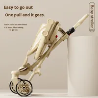 Poussette pour bébé modèle en alliage d'aluminium légère pliable à double vue pour nouveau-nés assis/allongés