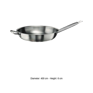 Stainless Steel Frying <b>Pan</b> with Long Handle and Helper Handle Ø 40 cm H 6 cm Pintinox - Product Image 3