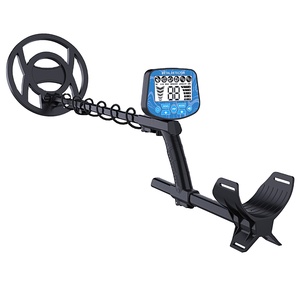 Détecteur de métaux avec bobine de recherche de 30 cm, en plastique noir, haute sensibilité, détection souterraine pour adultes - Product Image 1