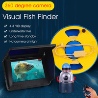 Nouveau Détecteur de Poissons Visuel HD 360° 2025 avec Vision Nocturne, Caméra Sous-Marine pour la Pêche à l'Ancre, 0,6m-50m, Plastique Métal IP68