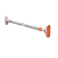 PINJIAN Barre de traction horizontale réglable pour cadre de porte, avec poignées confortables, épaissie et renforcée, pour exercices de musculation et dips