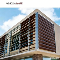 Système de ventilation de façade extérieure, système de protection de la vie privée, système de ombrage décoratif, système de persiennes en aluminium léger et économes en énergie