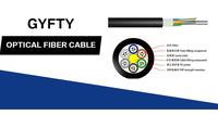 48 Core 11,5mm OD PE vaina negra anti roedor resistencia al agua FRP no metálico GYFTY Cable de fibra para exteriores