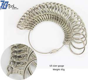 Aluminum Alloy <strong>Ring</strong> Gauges Sizer Meter Hand Loop Jewellery Measuring <strong>Ring</strong> <strong>Tool</strong> Size 0-13mm <strong>Measurement</strong> Finger Circumference - Product Image 1