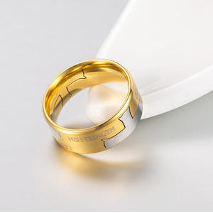 <span class=keywords><strong>Philippians</strong></span> Bague pour homme Christian Custom Gravé Croix Brossé Anneaux de Polissage Acier Inoxydable 316L Géométrique 5 Pcs Noir, or - Product Image 6