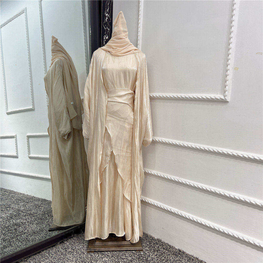 คาร์ดิแกนสีเบจ + ภายใน + ฮิญาบ