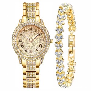 Ensemble Montre et Bracelet Femme B-5 – <span class=keywords><strong>Best</strong></span>-<span class=keywords><strong>seller</strong></span> : Montre complète en forme <span class=keywords><strong>de</strong></span> fleur avec diamant - Product Image 1