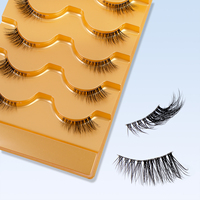 5 paires de cils magnétiques sans cruauté Alternative Clear Band Strip Cils Wholesale Half Lash