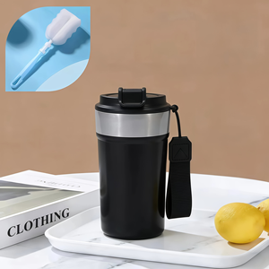 Vaso Térmico de Acero Inoxidable SUS304 de 18oz/532ml con Logotipo Personalizado, Tapa Abatible Antiderrames y Correa para la Muñeca - Product Image 1