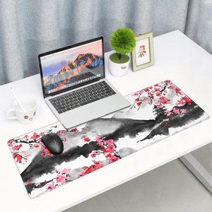 Tapis de souris gaming XL 31,5 x 11,8 cm motif <span class=keywords><strong>cerisier</strong></span> <span class=keywords><strong>japonais</strong></span> rose aquarelle, grand tapis de souris étendu pour ordinateur portable et clavier - Product Image 5