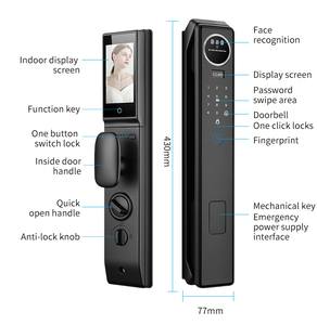 S959max 3d Face Tuya Wifi App Videobel Codekaart Vingerafdruk Slim Deurslot - Product Image 2