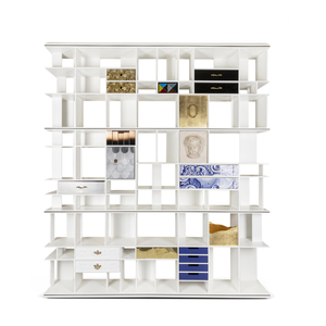 Factory Outlet Luxury Italian Villa Furniture <b>Book</b> Shelf Cabinet Bookcase With <b>Box</b> and Drawers DV-COLECCIONISTA-02-BOCAS Colecci - Product Image 3