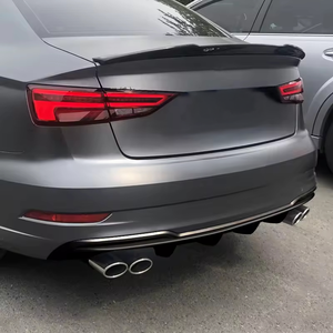 แผ่นกระจายแสงด้านหลังพร้อมช่องเปิดไอเสียสำหรับรถ <span class=keywords><strong>Audi</strong></span> 17-19 A3 8V.<span class=keywords><strong>5</strong></span>รถซีดานรุ่น Sline ที่มีม่านแขวนด้านหลังสไตล์ S3 - Product Image 5