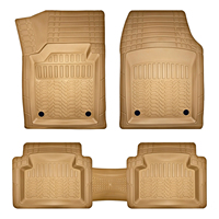 5 Tapis de sol antidérapants pour voiture, robustes, imperméables, en TPE, avec texture 3D, pour l'intérieur du véhicule