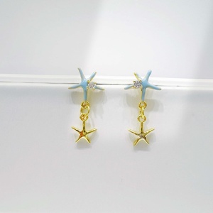 Boucles d'oreilles minimalistes en argent 925 plaqué or 14 carats, style western géométrique, petites, pas chères, pour filles, mode été. - Product Image 2