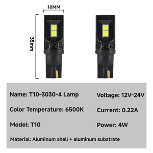 Luz LED de <span class=keywords><strong>señal</strong></span> de giro para coche T10 4SMD 2525 Chip Canbus lente reserva luz de freno bombilla de cúpula función de estacionamiento enchufe incluido - Product Image 5