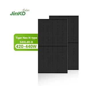 Jinko Solar Panel Tiger Neo N Type 420W 430W 440W N-Type 54 Half Cell All Black Monofacial Module 445W black frame solar panel