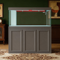 Aquarium Colonne Haute en Verre Ultra Blanc avec Affichage Intelligent, Filtration Supérieure et Éclairage LED