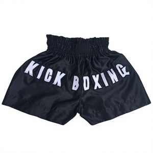 Shorts de boxe thaïlandaise respirants en polyester 100 % de qualité supérieure, confortables et personnalisables pour adultes, vêtements d'arts martiaux, service OEM - Product Image 3