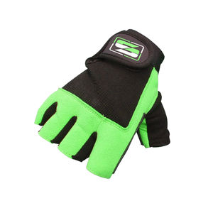 Guantes de Gimnasio de Cuero Genuino Elásticos de Medio Dedo para Levantamiento de Pesas con Cierre de Velcro para Uso Doméstico/Comercial - Venta al por Mayor - Product Image 4