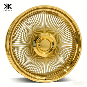 Ruedas Clásicas de Alambre Cromado/Dorado de 20-26 Pulgadas para Autos Clásicos y Lowriders - Product Image 2