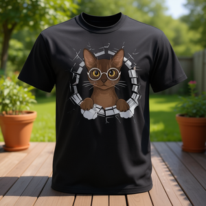 Camiseta con diseño gráfico de gafas de sol de gato birmano para hombres y mujeres, ropa informal - Product Image 3