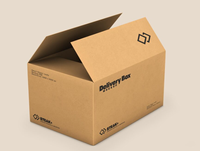 Boîtes d'expédition colorées avec logo, conception en carton ondulé lourd, boîtes d'expédition publicitaires pour l'emballage avec impression