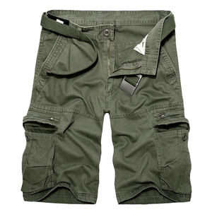Pantalones Cortos Cargo Casuales de Color Sólido para <span class=keywords><strong>Hombre</strong></span>, Corte Clásico, Ajustados, de Algodón, en Oferta de Verano - Product Image 5
