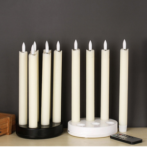 LANJO 6 bougies LED rechargeables sans flamme avec base de charge et télécommande avec minuterie pour centres de table de mariage - Product Image 5
