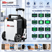 Machine de nettoyage au laser pulsé refroidie par air de 500 W, nettoyeur de rouille au laser pour l'élimination de la peinture, de l'huile et des revêtements sur les surfaces métalliques