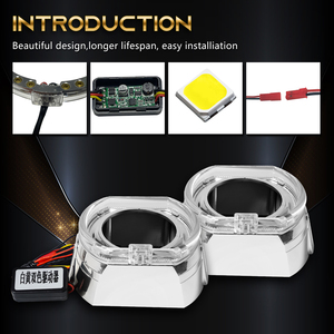 High Quality <strong>2.5</strong> Inch Angel Eyes LED Shroud New Condition for Hid <strong>Projector</strong> Shrouds for Car <strong>Projector</strong> Lens Headlight at 12V - Product Image 6