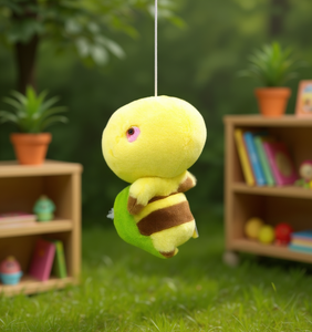 Simpatico peluche a forma di ape da appendere, 12 cm, morbido giocattolo per bambini, regalo unisex con animale di peluche - Product Image 2