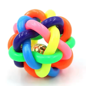 Juguetes para Masticar para Limpiar los Dientes de Mascotas en Varios Tamaños, Coloridas Pelotas de Goma en Forma de Arcoíris, Juguetes de Peluche para Perros - Product Image 4