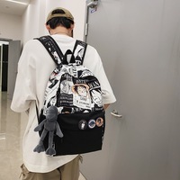 Tas Ransel Anime Trendy untuk Remaja Laki-laki Kapasitas Besar Gaya Jalanan Tas Sekolah Kasual Tas Laptop Travel Grosir