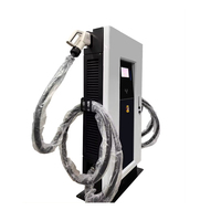 Borne de recharge DC pour véhicules électriques sur pied 40/60/80KW avec écran publicitaire, boîtier en acier au carbone, certifiée CE