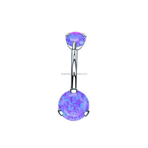14G Rắn Titan Nội Bộ Threaded Opal Rốn Nút Bụng Vòng Cơ Thể Piercing Đồ Trang Sức Cho Đám Cưới Quà Tặng Engagements Trẻ Em - Product Image 6