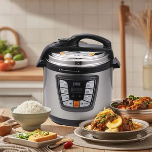 Autocuiseur Électrique Multifonctionnel Winning Star en Acier Inoxydable 6L, Norme Américaine, pour Cuisson du Riz, des Soupes et Maintien au Chaud - Product Image 4