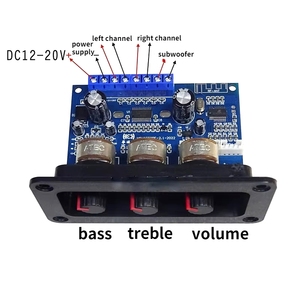 <span class=keywords><strong>Bt</strong></span> 5.0 功放音频板 2.1 低音炮扬声器扩音器 2x25w+50w 带面板 - Product Image 4