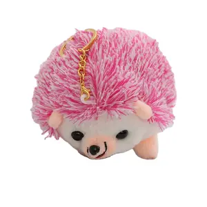 10 cm Wholesale cute animal hedgehog plush toys Pendant Keychain Doll Cloth Doll Children's Gift Plush Keychain