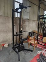 Equipo de Gimnasio para el Hogar, Máquina Multifunción de Polea Simple con Cable Cruzado y Barra de Tracción, Power Rack