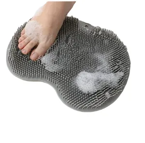 ODM/OEM limpieza de pies masaje de espalda ducha depurador de espuma cepillo de baño estera baño con ventosa