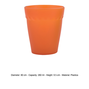 แก้วพลาสติกออเรนจ์โอเอซิส 26 ซล. สูง 9.5 ซม. เส้นผ่านศูนย์กลาง 8 ซม. - Product Image 3