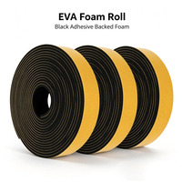 Rouleau de mousse EVA noire autocollante, absorbant les chocs, facile à découper, isolante thermiquement, prix usine