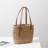 Sacs fourre-tout vintage en papier ajouré, sacs à bandoulière élégants pour femmes, sacs d'été de luxe tissés à la main au crochet