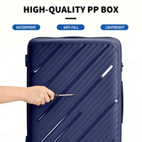 Valise unisexe écologique en PP, simple, moderne, légère, imperméable, durable, multifonctionnelle, polyvalente, avec roulettes fixes à 4 roues