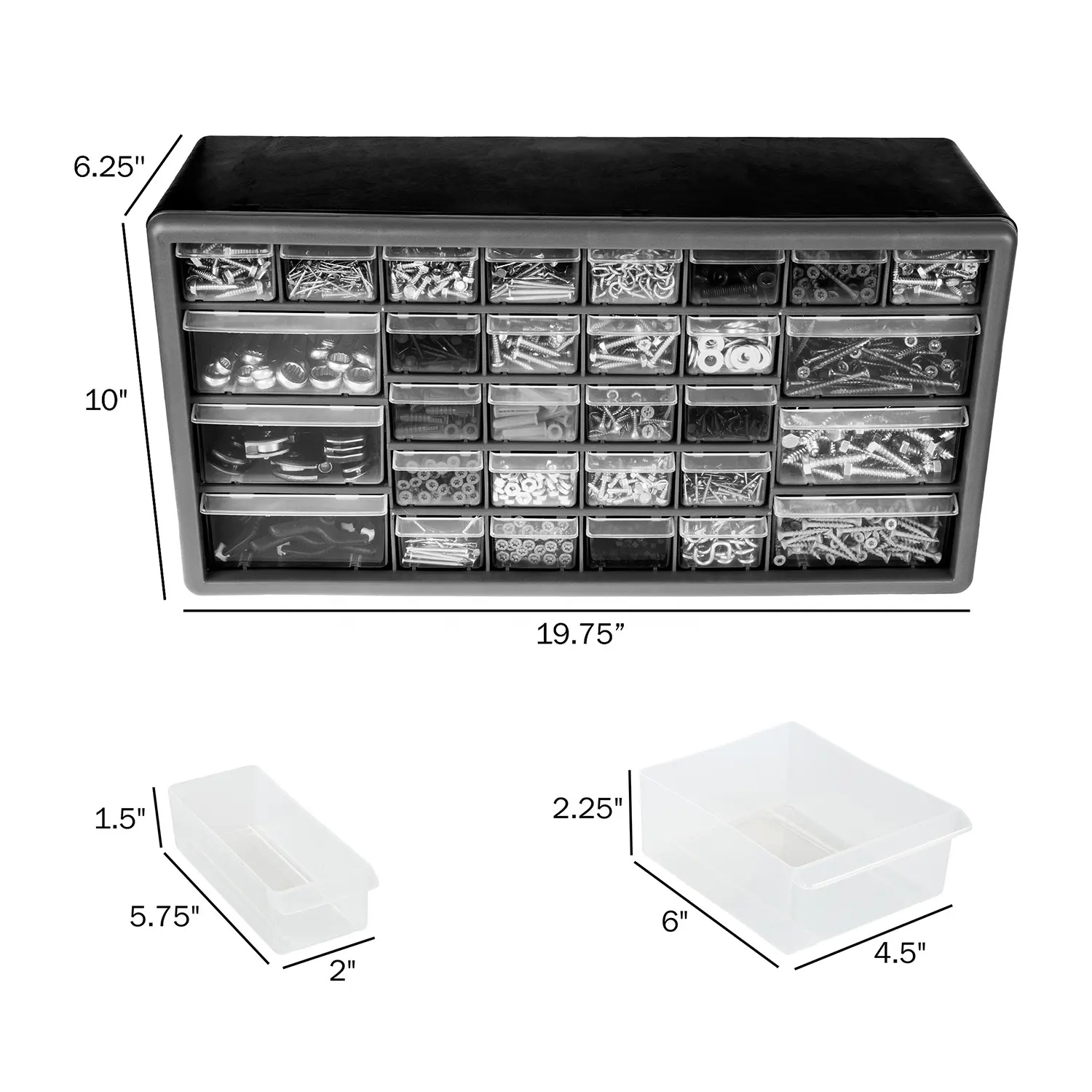 29530 Garage storage cabinet Tool DIY plastic drawer organizer storage box with 30 drawers screw organizer